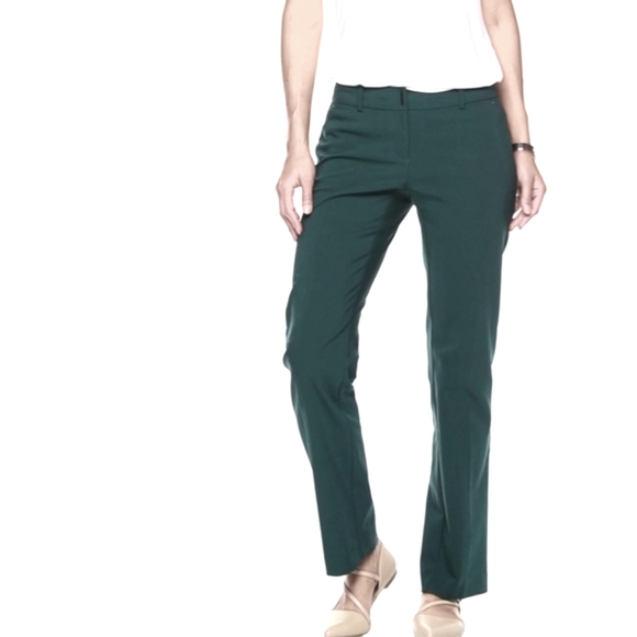 Green Apt 9 Torie Pants Midrise Modern Fit Teal Dress Slacks 10 S - Picture 4 of 7
